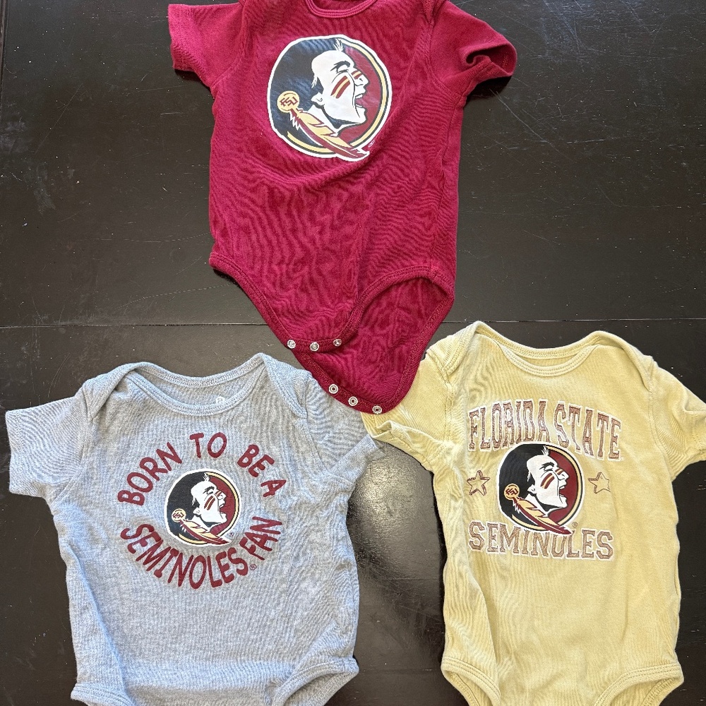 FSU Onsesies Lot of 3 Sz 18 months New Never Worn